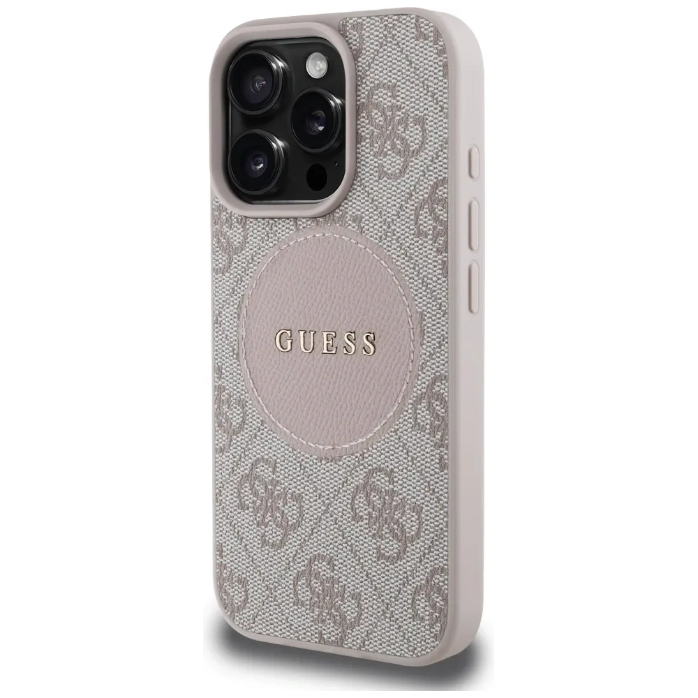 Hurtownia GSM - Guess 4G Circle Classic Logo MagSafe Apple iPhone 16 Pro růžový - GUE4485 - {ean13} - Hurt