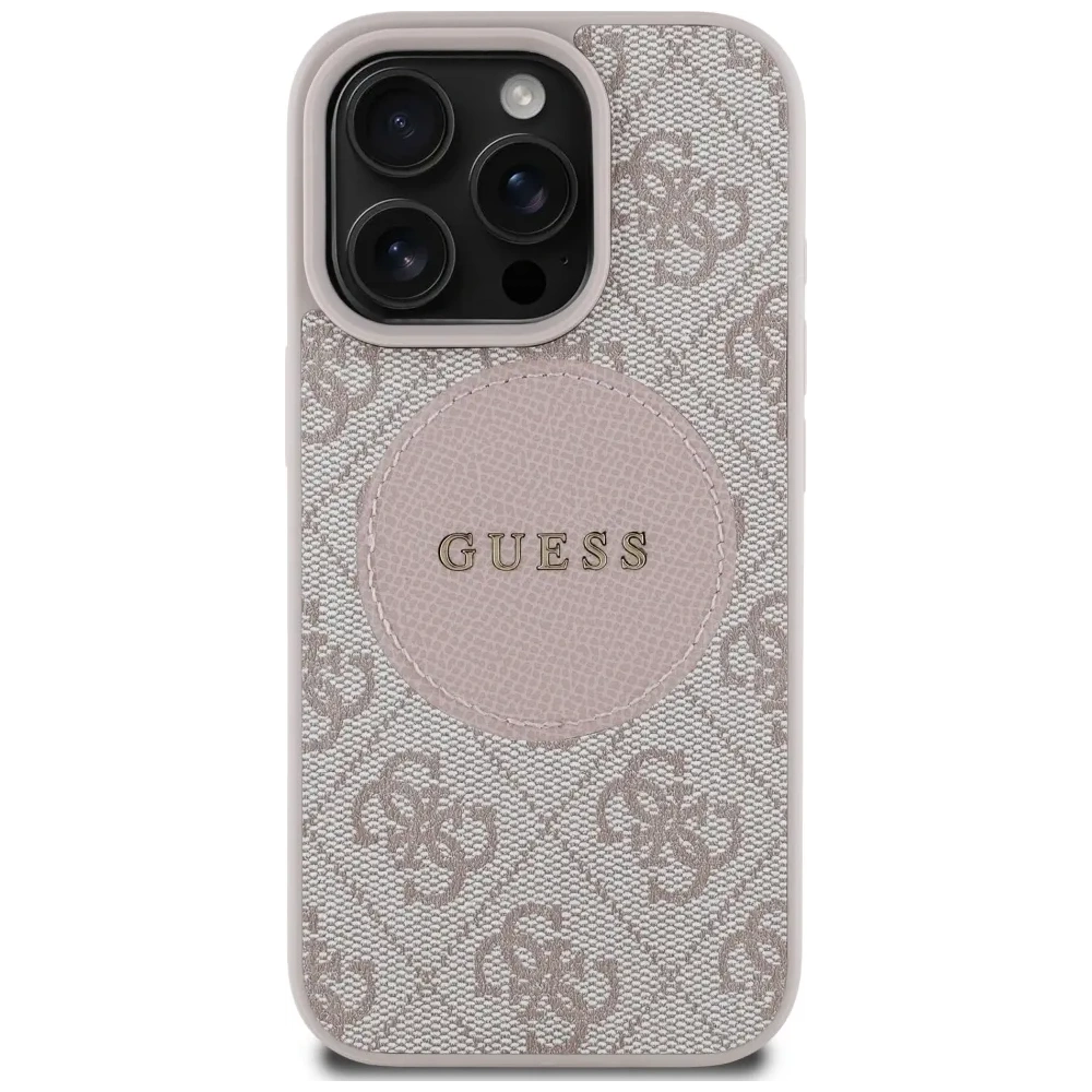 Hurtownia GSM - Guess 4G Circle Classic Logo MagSafe Apple iPhone 16 Pro růžový - GUE4485 - {ean13} - Hurt