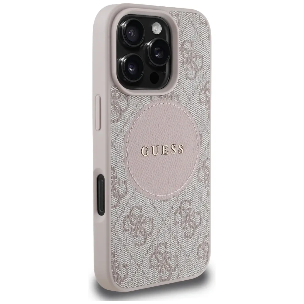Hurtownia GSM - Guess 4G Circle Classic Logo MagSafe Apple iPhone 16 Pro růžový - GUE4485 - {ean13} - Hurt