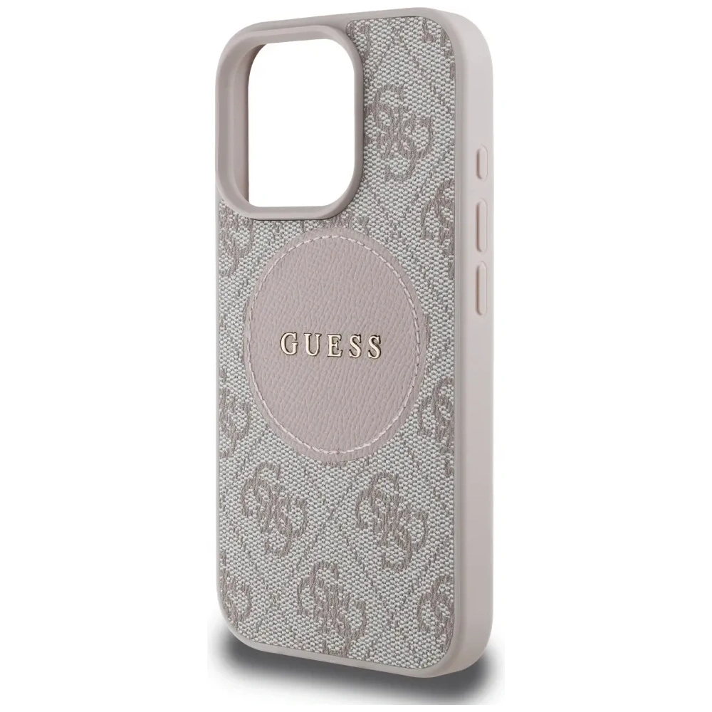 Hurtownia GSM - Guess 4G Circle Classic Logo MagSafe Apple iPhone 16 Pro růžový - GUE4485 - {ean13} - Hurt