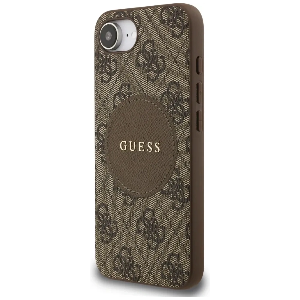 Wholesale Guess 4G Circle Classic Logo MagSafe Apple iPhone 16e brown - GUE4487 - {ean13} - Hurt