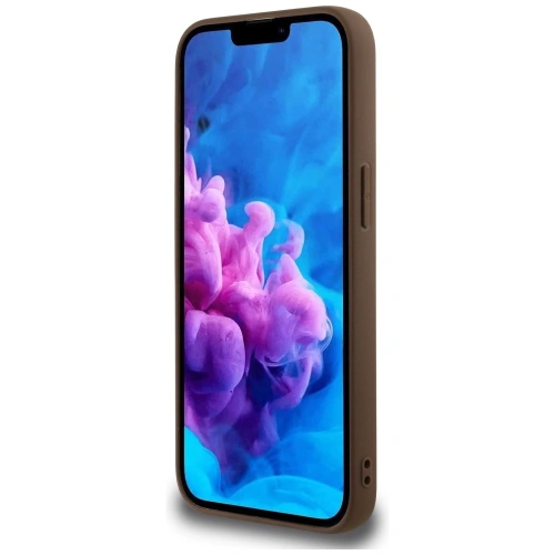 Etui Guess 4G Circle Classic Logo MagSafe do Apple iPhone 16e brązowy