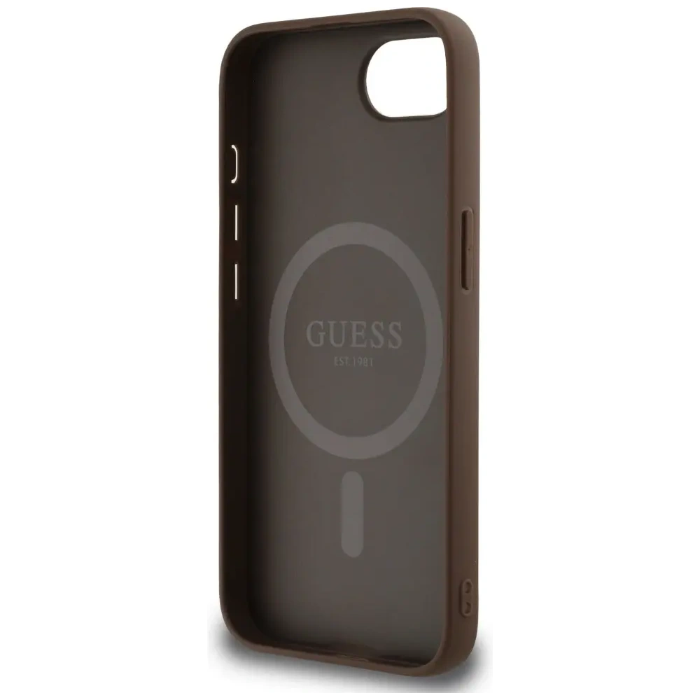 Wholesale Guess 4G Circle Classic Logo MagSafe Apple iPhone 16e brown - GUE4487 - {ean13} - Hurt