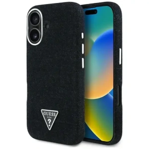 Hurtownia GSM - Guess Denim Triangle Logo MagSafe Apple iPhone 16 fekete - GUE4488 - {ean13} - Hurt