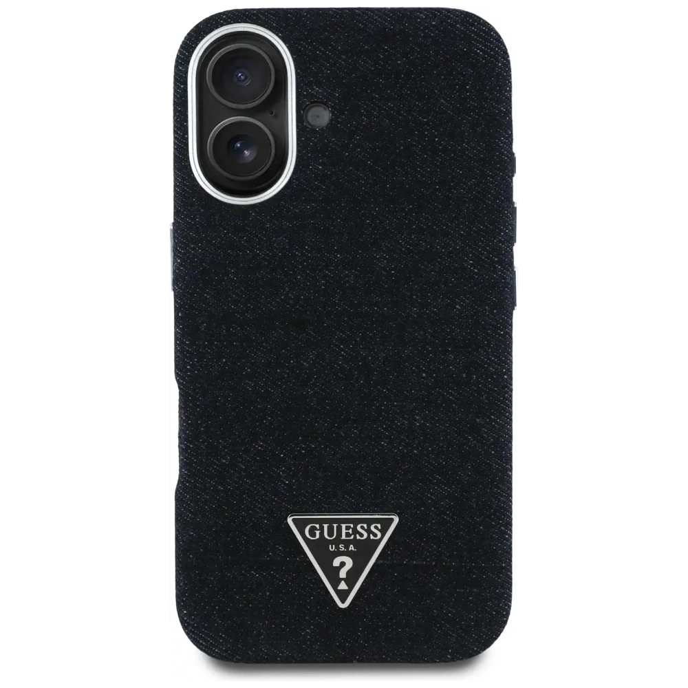 Wholesale Guess Denim Triangle Logo MagSafe Apple iPhone 16 black - GUE4488 - {ean13} - Hurt