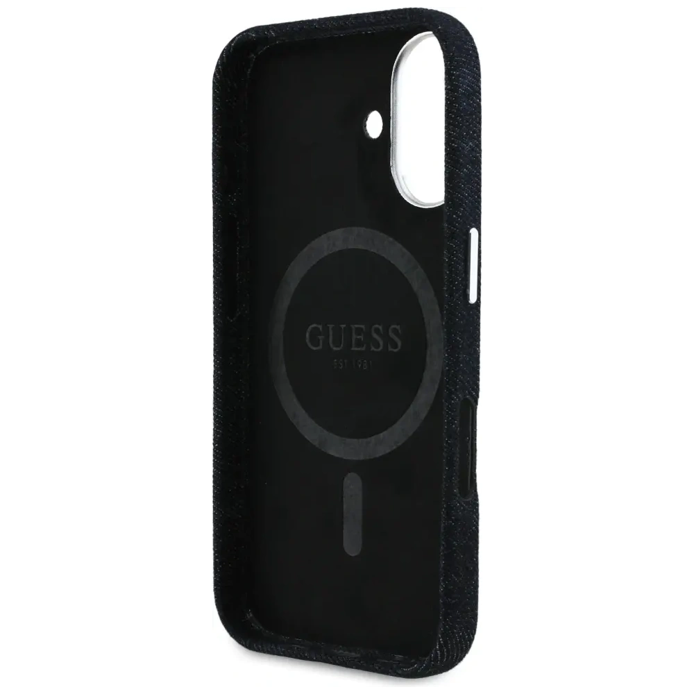 Wholesale Guess Denim Triangle Logo MagSafe Apple iPhone 16 black - GUE4488 - {ean13} - Hurt