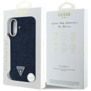 Hurtownia GSM - Guess Denim Triangle Logo MagSafe Apple iPhone 16 kék - GUE4489 - {ean13} - Hurt