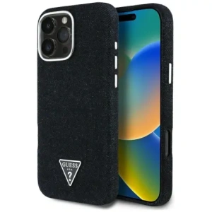 Hurtownia GSM - Guess Denim Trojúhelníkové Logo MagSafe Apple iPhone 16 Pro černý - GUE4490 - {ean13} - Hurt