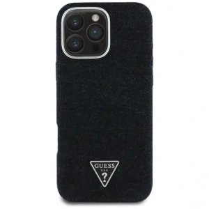 Hurtownia GSM - Guess Denim Trojúhelníkové Logo MagSafe Apple iPhone 16 Pro černý - GUE4490 - {ean13} - Hurt