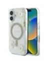 Hurtownia GSM - Guess Pryskyřičné květiny třpytivé MagSafe Apple iPhone 16 béžový - GUE4494 - {ean13} - Hurt
