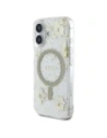 Hurtownia GSM - Guess Pryskyřičné květiny třpytivé MagSafe Apple iPhone 16 béžový - GUE4494 - {ean13} - Hurt