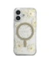 Hurtownia GSM - Guess Pryskyřičné květiny třpytivé MagSafe Apple iPhone 16 béžový - GUE4494 - {ean13} - Hurt