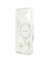 Hurtownia GSM - Guess Pryskyřičné květiny třpytivé MagSafe Apple iPhone 16 béžový - GUE4494 - {ean13} - Hurt