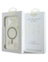 Hurtownia GSM - Guess Pryskyřičné květiny třpytivé MagSafe Apple iPhone 16 béžový - GUE4494 - {ean13} - Hurt