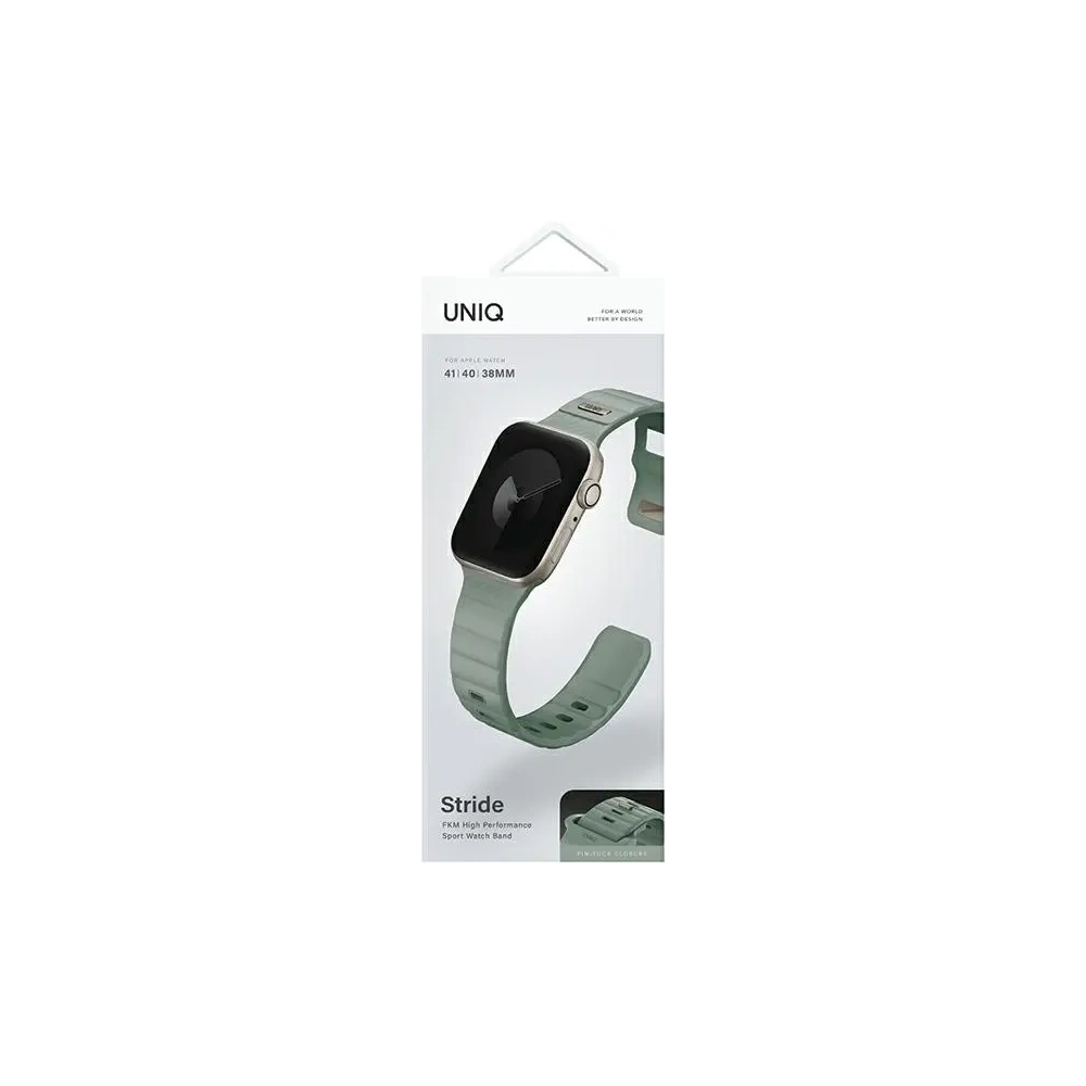 Wholesale UNIQ Stride Apple Watch Series1/2/3/4/5/6/7/8/9/SE/SE2 38/40/41mm FKM Rubber Strap iceplant green - UNIQ1521 - {ean13} - Hurt