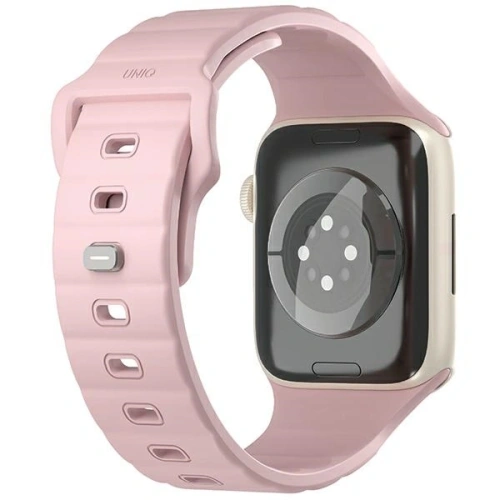 Pasek UNIQ Stride Apple Watch Series1/2/3/4/5/6/7/8/9/SE/SE2 38/40/41mm FKM Rubber Strap różowy/pale pink