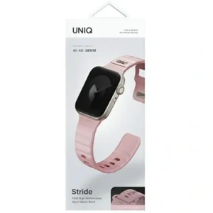 Wholesale UNIQ Stride Apple Watch Series1/2/3/4/5/6/7/8/9/SE/SE2 38/40/41mm FKM Rubber Strap pale pink - UNIQ1522 - {ean13} - Hurt