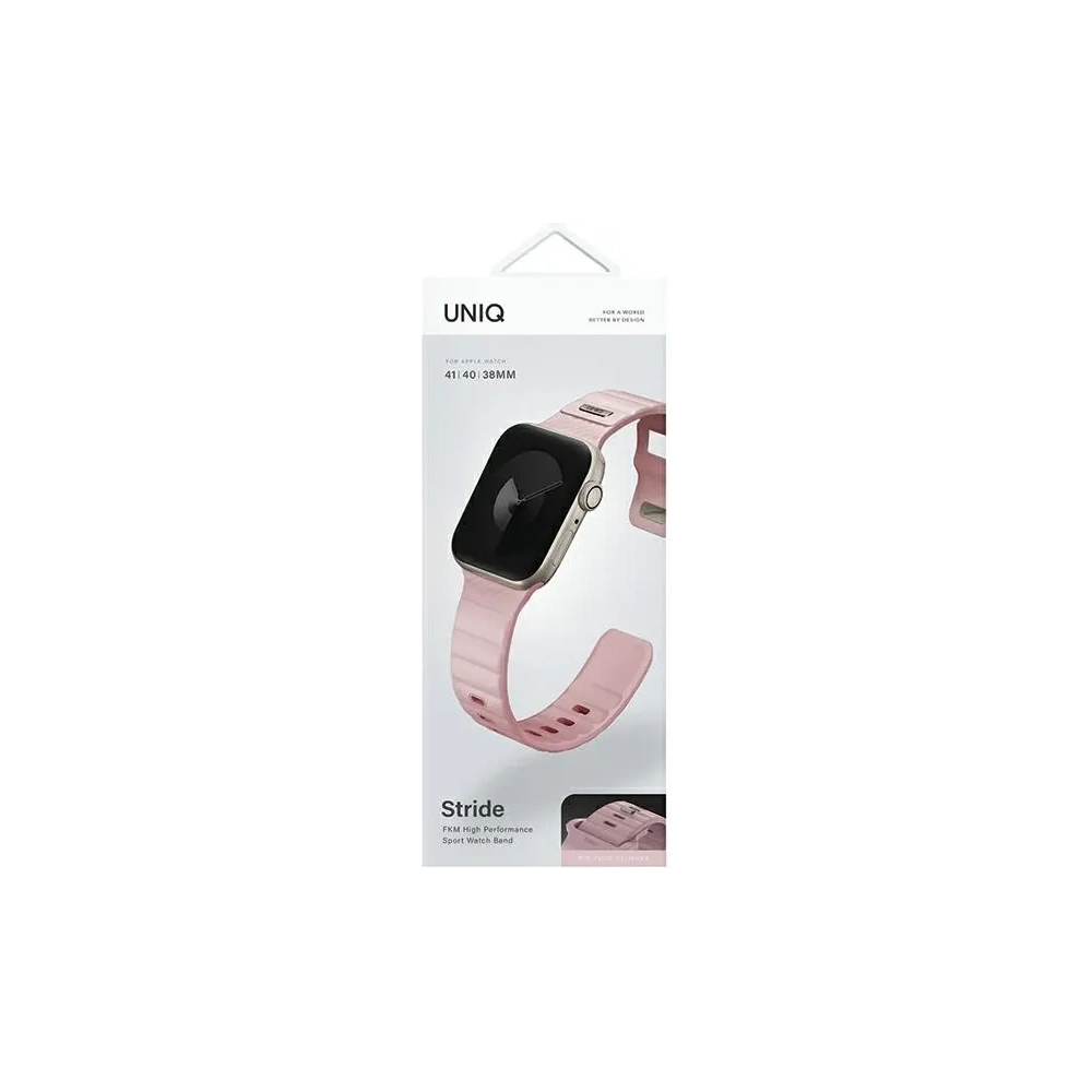 Hurtownia GSM - UNIQ Stride Apple Watch Series1/2/3/4/5/6/7/8/9/SE/SE2 38/40/41mm FKM gumový pásek světle růžový - UNIQ1522 - {ean13} - Hurt