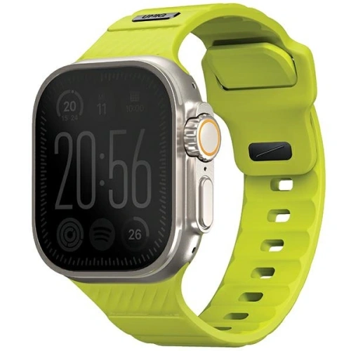 Pasek UNIQ Stride Apple Watch Series1/2/3/4/5/6/7/8/9/SE/SE2/Ultra/Ultra 2 42/44/45/49mm FKM Rubber Strap limonkowy/lime green