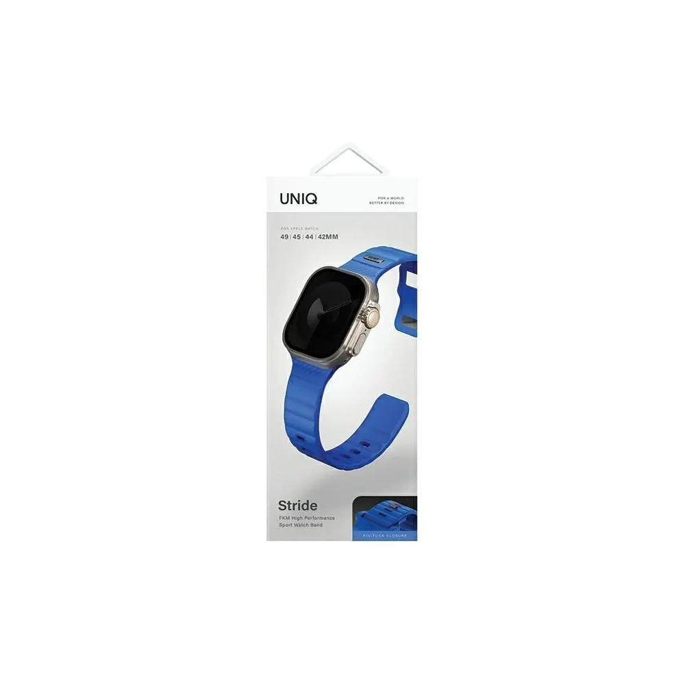 Hurtownia GSM - Pasek UNIQ Stride Apple Watch Series1/2/3/4/5/6/7/8/9/SE/SE2/Ultra/Ultra 2 42/44/45/49mm FKM Rubber Strap niebieski/cobalt blue - UNIQ1525 - {ean13} - Hurt