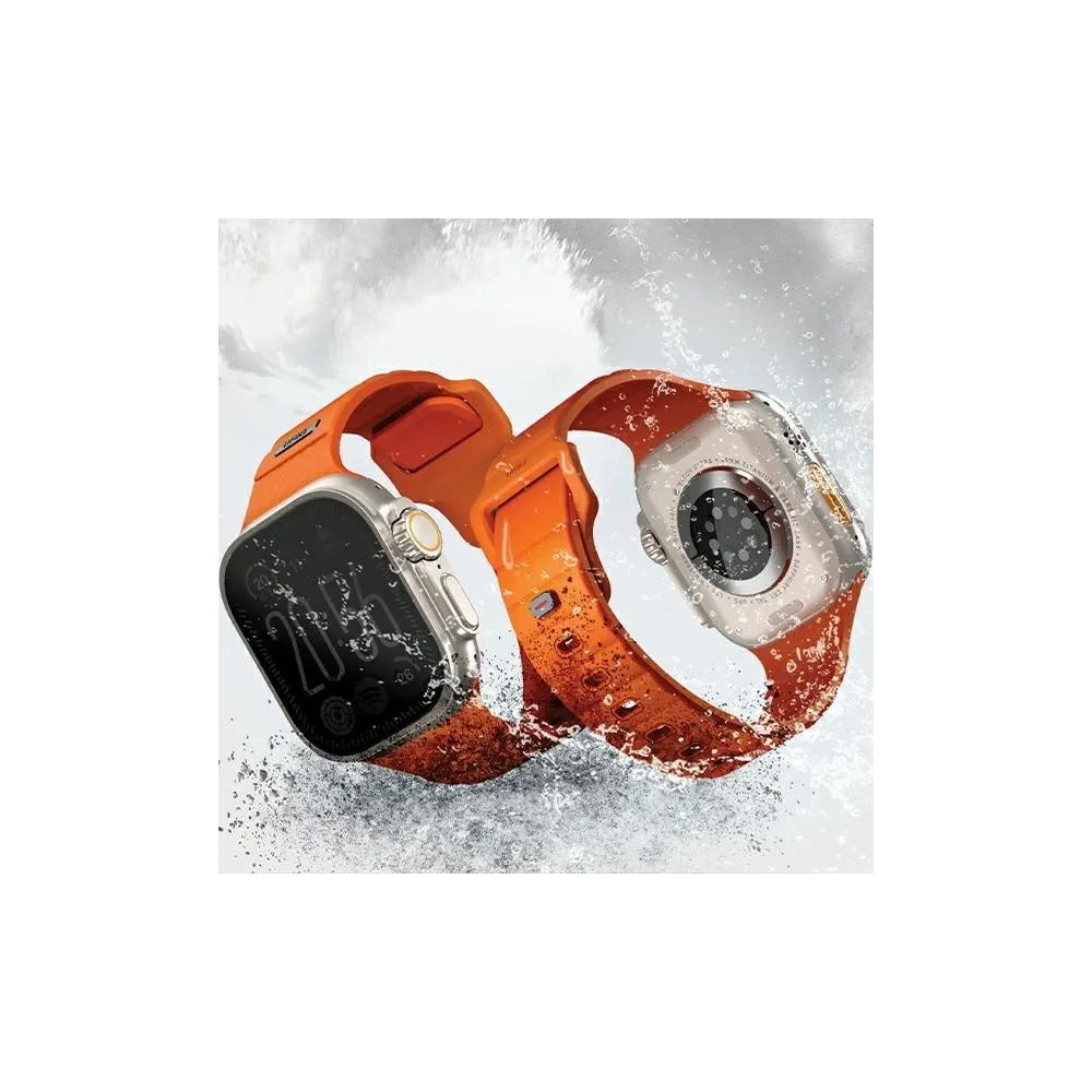Wholesale UNIQ Stride Apple Watch Series1/2/3/4/5/6/7/8/9/SE/SE2/Ultra/Ultra 2 42/44/45/49mm FKM Rubber Strap volt orange - UNIQ1526 - {ean13} - Hurt