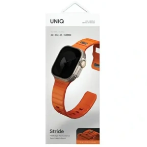 Wholesale UNIQ Stride Apple Watch Series1/2/3/4/5/6/7/8/9/SE/SE2/Ultra/Ultra 2 42/44/45/49mm FKM Rubber Strap volt orange - UNIQ1526 - {ean13} - Hurt