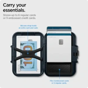 Wholesale Spigen Lock Fit MagSafe Universal Magnetic Card Holder Metal Slate - SPN16739 - {ean13} - Hurt