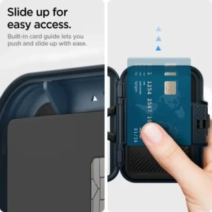 Wholesale Spigen Lock Fit MagSafe Universal Magnetic Card Holder Metal Slate - SPN16739 - {ean13} - Hurt
