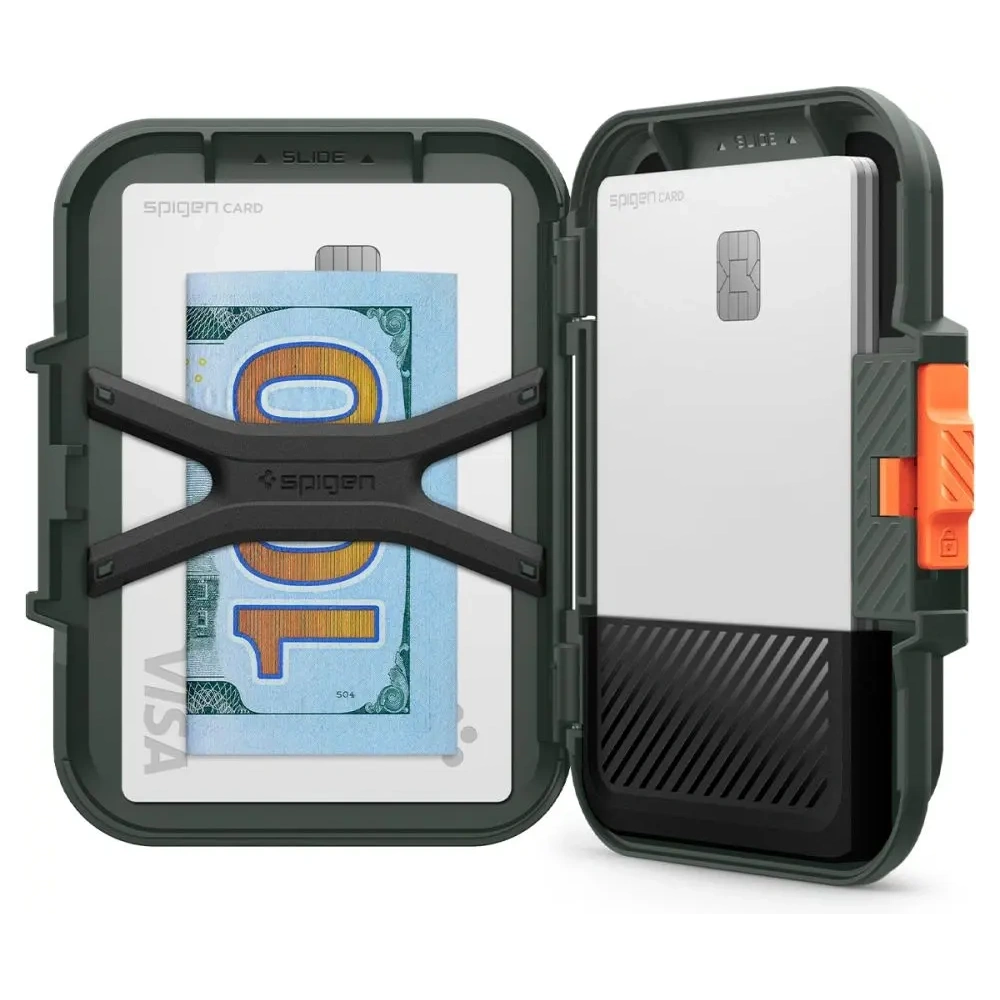Wholesale Spigen Lock Fit MagSafe Universal Magnetic Card Holder Military Green - SPN16740 - {ean13} - Hurt