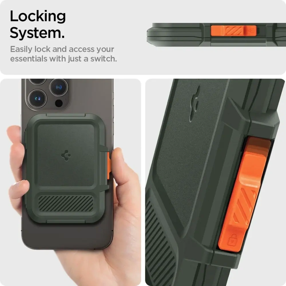 Hurtownia GSM - Spigen Lock Fit MagSafe Universal Magnetic Suport pentru Carduri Verde Militar - SPN16740 - {ean13} - Hurt