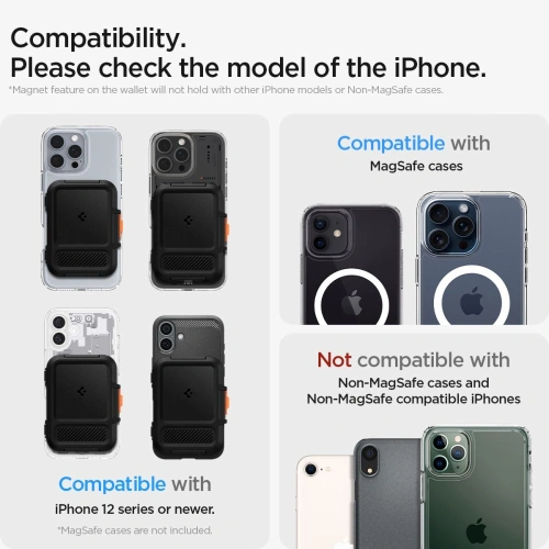 Uchwyt magnetyczny Spigen Lock Fit MagSafe Universal Magnetic Card Holder Black