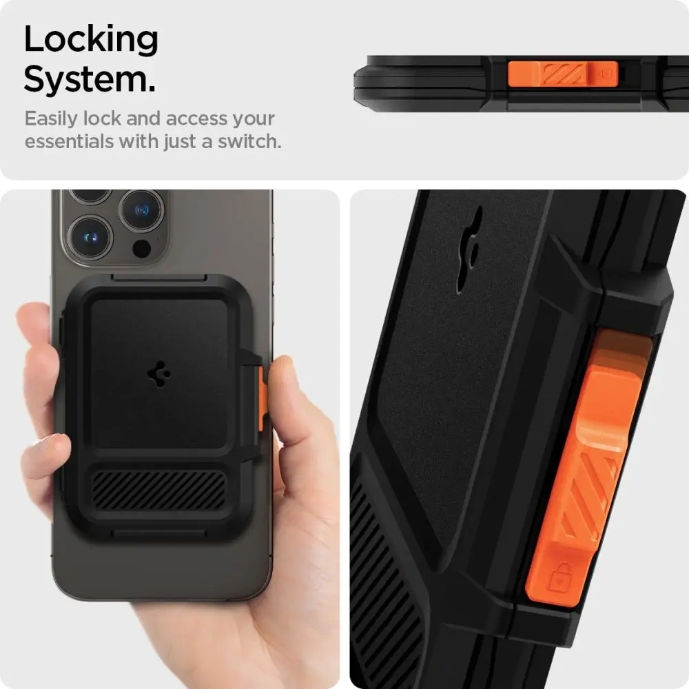 Hurtownia GSM - Spigen Lock Fit MagSafe Universal Magnetic Kartenhalter Schwarz - SPN16741 - {ean13} - Hurt
