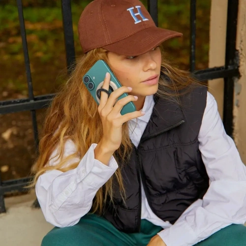 Uchwyt magnetyczny Spigen Nano Pop MagSafe Phone Ring Mango Yellow