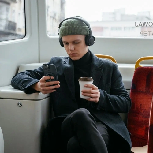 Uchwyt magnetyczny Spigen Nano Pop MagSafe Phone Ring Black Sesame