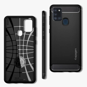 Spigen Rugged Armor Samsung Galaxy A21s Matte Black