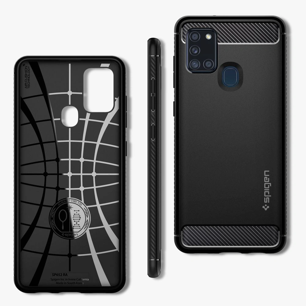 Hurtownia GSM - Etui Spigen Rugged Armor Samsung Galaxy A21s matně černé - SPN1124BLK - {ean13} - Hurt