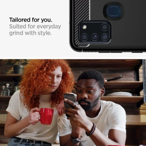 Wholesale Spigen Rugged Armor Samsung Galaxy A21s Matte Black - SPN1124BLK - {ean13} - Hurt