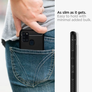 Wholesale Spigen Rugged Armor Samsung Galaxy A21s Matte Black - SPN1124BLK - {ean13} - Hurt