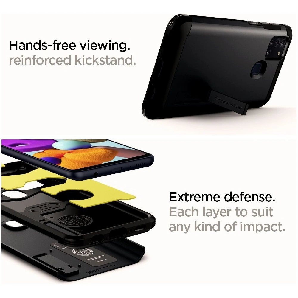 Hurtownia GSM - Etui Spigen Tough Armor Samsung Galaxy A21s Metal Slate - SPN1125MTL - {ean13} - Hurt