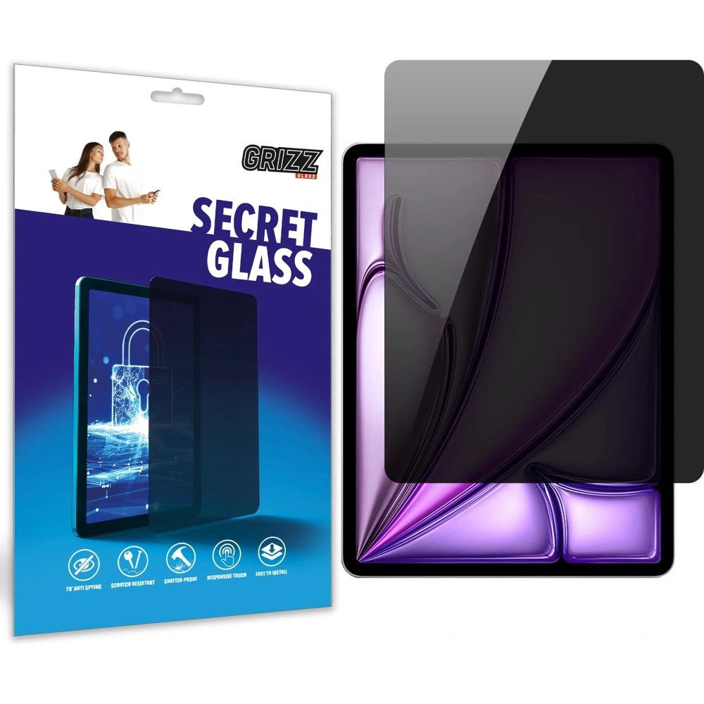 Matowe szkło prywatyzujące GrizzGlass SecretGlass do Apple iPad Air 13" M3 2025 