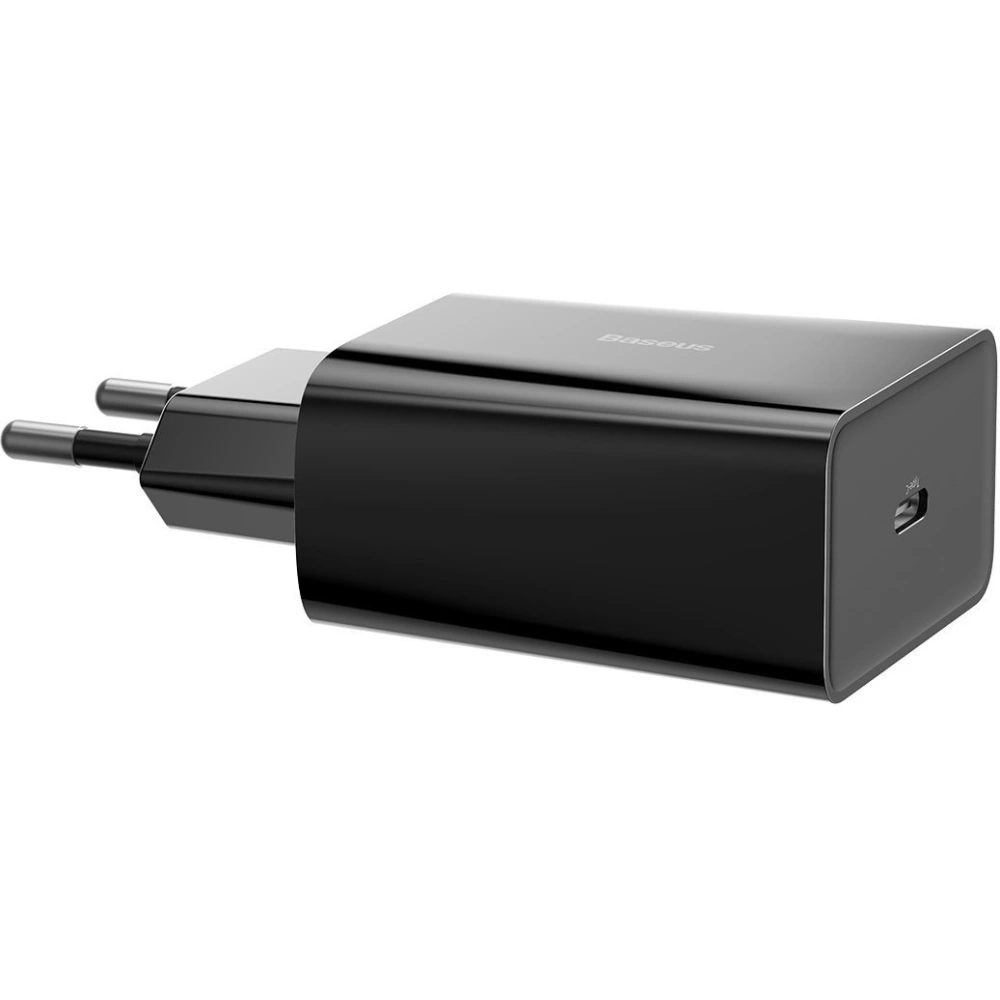 Hurtownia GSM - Síťová nabíječka Baseus USB Typ C Power Delivery 18W 3A + kabel USB Typ C - Lightning 2,4A 1m černý - BSU1480BLK - {ean13} - Hurt
