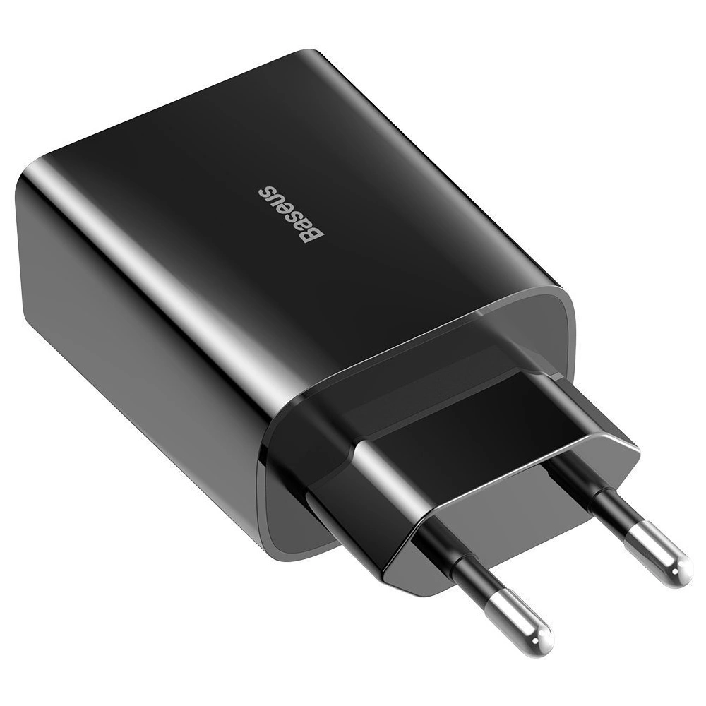 Hurtownia GSM - Síťová nabíječka Baseus USB Typ C Power Delivery 18W 3A + kabel USB Typ C - Lightning 2,4A 1m černý - BSU1480BLK - {ean13} - Hurt