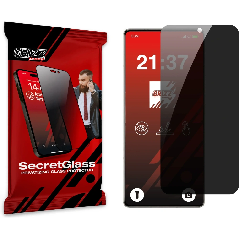 Matowe szkło prywatyzujące GrizzGlass SecretGlass do Infinix Note 50 Pro 4G