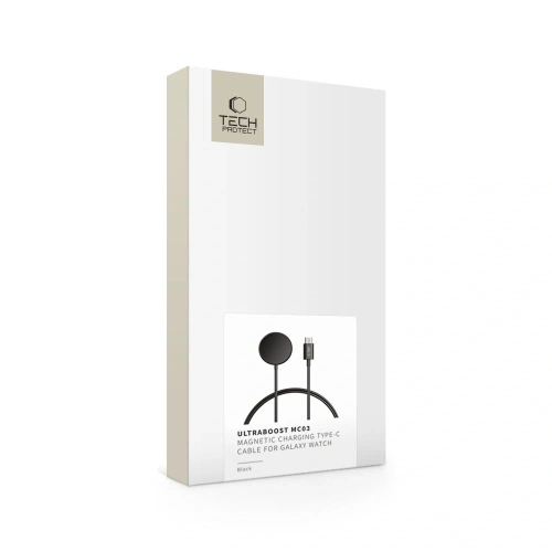 Kabel ładujący Tech-Protect MC03 Ultraboost Magnetic Charging USB-C Cable 100cm Samsung Galaxy Watch Black