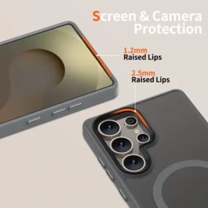 Wholesale Tech-Protect Magmat MagSafe Case for Samsung Galaxy S25 Ultra Matte Titanium - THP4049 - {ean13} - Hurt