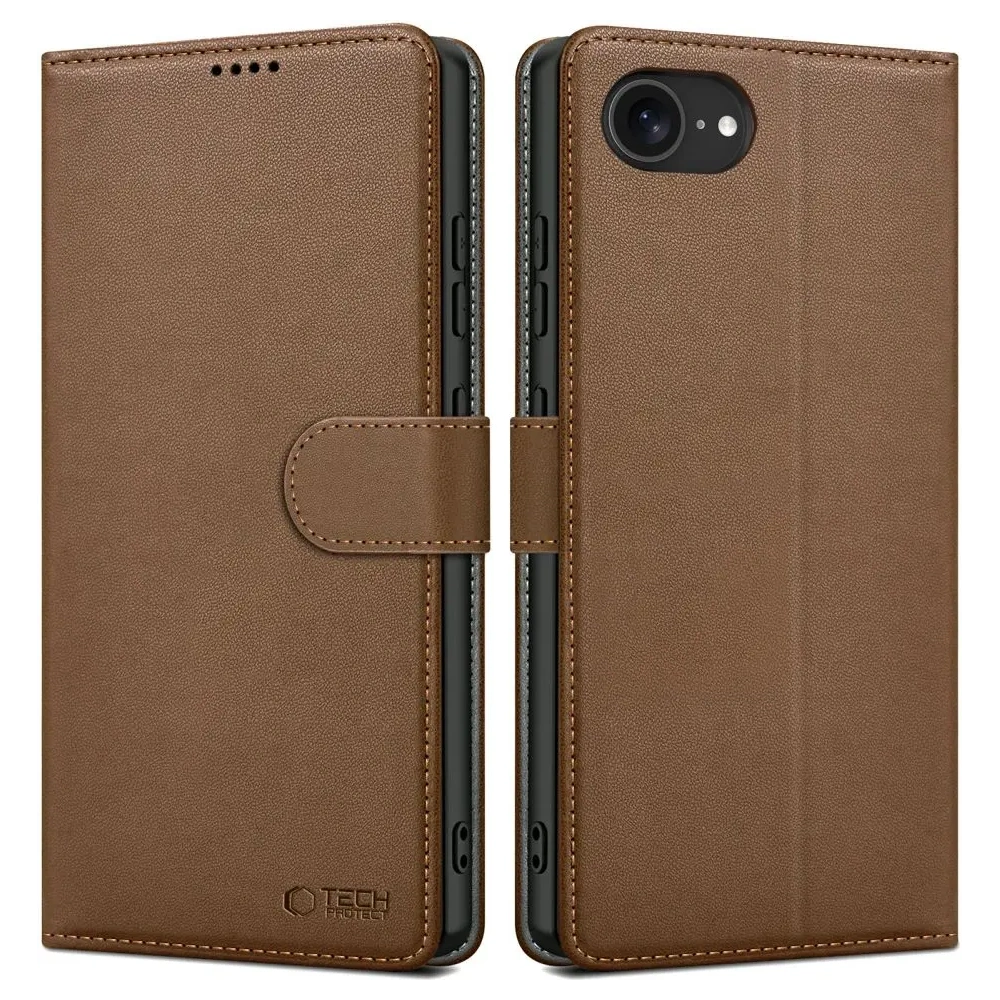 Hurtownia GSM - Husa cu clapetă Tech-Protect Wallet Apple iPhone 16e Maro - THP4051 - {ean13} - Hurt