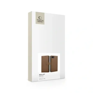Hurtownia GSM - Pouzdro s klopou Tech-Protect Wallet Apple iPhone 16e Hnědé - THP4051 - {ean13} - Hurt