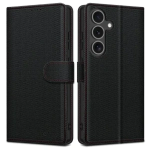 Hurtownia GSM - Etui cu clapetă Tech-Protect Wallet RS Samsung Galaxy S25 Negru/roșu - THP4052 - {ean13} - Hurt