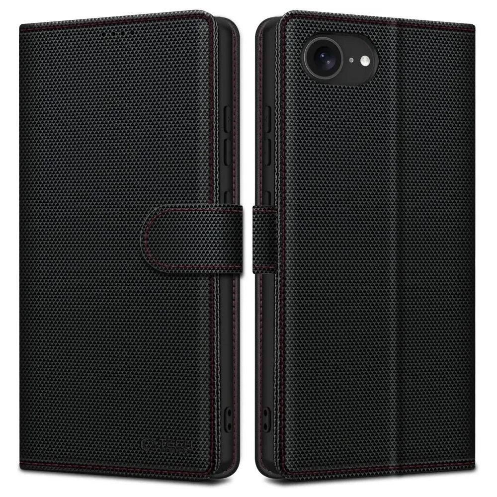 Hurtownia GSM - Husă cu clapetă Tech-Protect Wallet RS Apple iPhone 16e Negru/roșu - THP4054 - {ean13} - Hurt