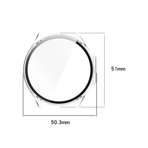 Wholesale Bizon Case+Glass Watch Case with Glass for OnePlus Watch 3 / Oppo Watch X2 Transparent - BIZ8846 - {ean13} - Hurt